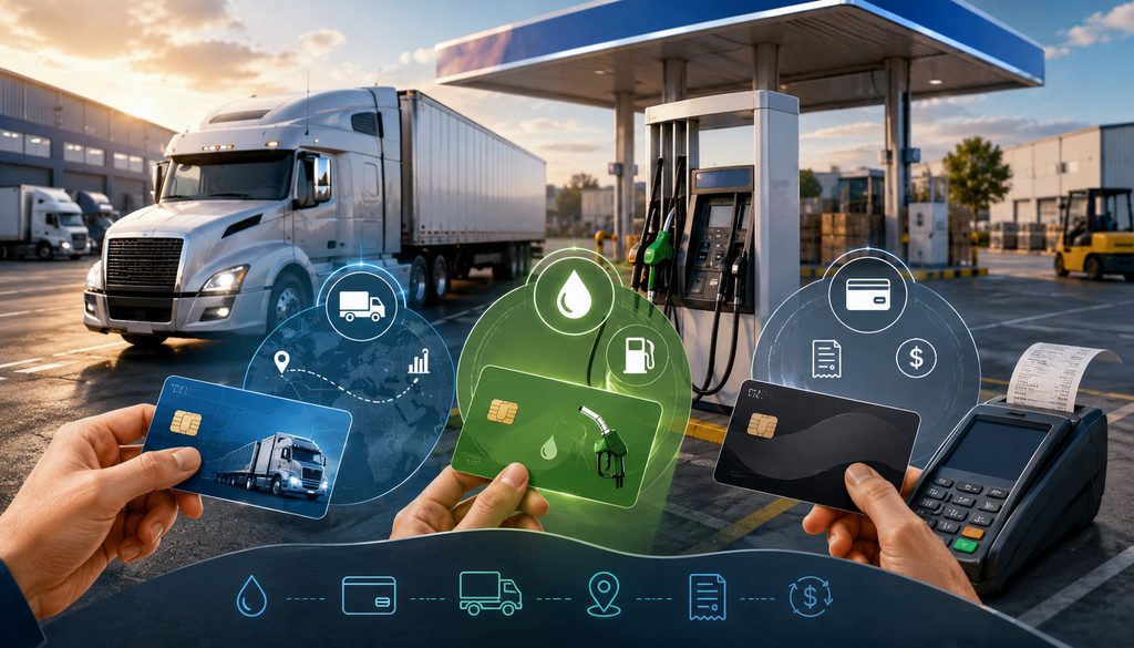 Fleet, fuel, and commercial payment cards for trucking businesses