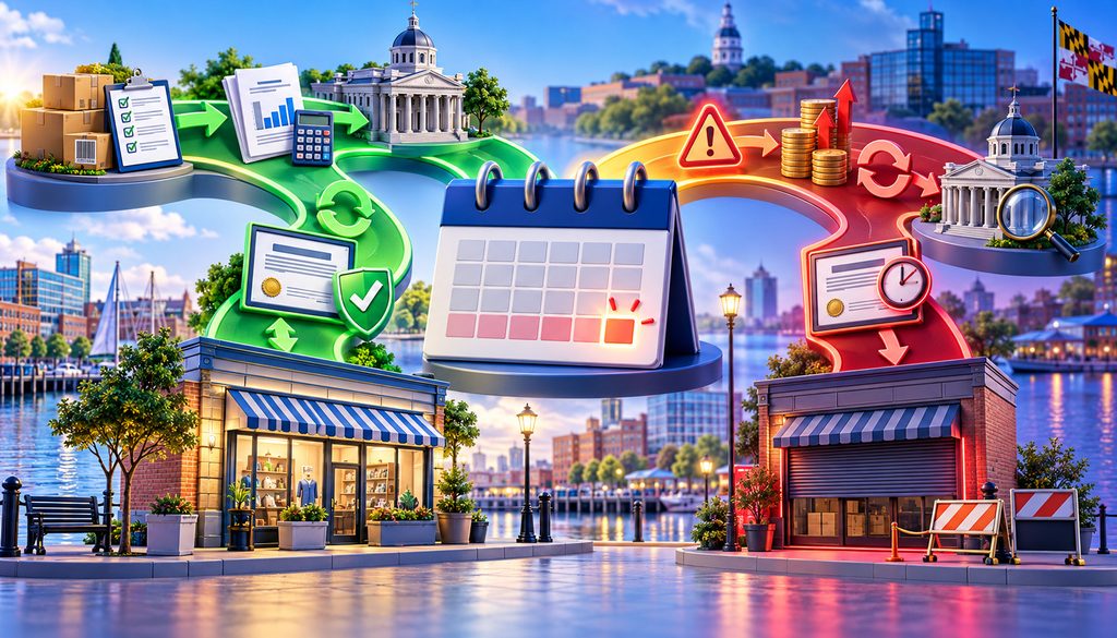 Maryland traders license April 30 renewal deadline and late license penalties